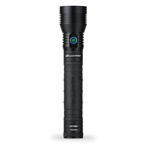 LUXPRO LP1305 High-Output, Long-Range Handheld Flashlight - 2000 Lumens - Battery-Powered LED Flashlight for Power Outages, Camping & More - Batteries Included