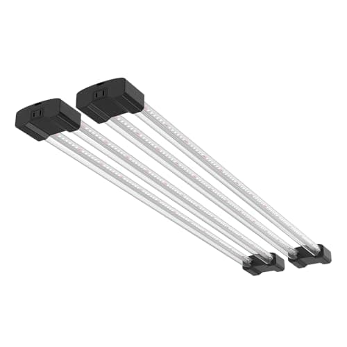 BoostGro LED Grow Light Full Spectrum 5000K Daylight + 660nm Red Linkable Indoor Plant Lighting Fixture Tubes (3FT, 2Pack)