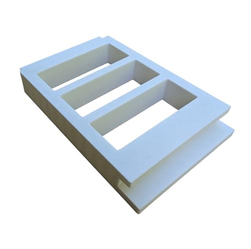 3" Light Riser Set for Aquarium Lights, Compatible with Fluval Plant 3.0 & Marine3.0 LED (White, Rimless 6mm/025 Glass)