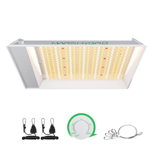 MARS HYDRO TS600 100W LED Grow Light for Beginners, New Diodes Layout Full Spectrum Growing Lamps for Indoor Plants Hydroponic Seed Starting Vegetables Bloom in 2x2 Grow Tent