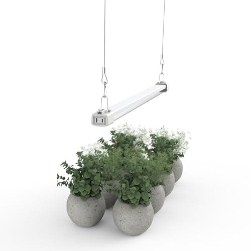 APICDOM LED Grow Light 2FT Full Spectrum Compact Linkable Lighting Fixture for Indoor Greenhouse Year Round Plant Seedlings, Essential Grow Slim Hanging Suspended Strip