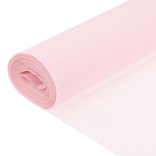 MECCANIXITY Crepe Paper, 7.9ft Long 20 Inch Wide Light Pink Crepe Paper Roll for Streamers Party Decorations, Graduation Party Supplies, DIY Crafts(Pack of 1)