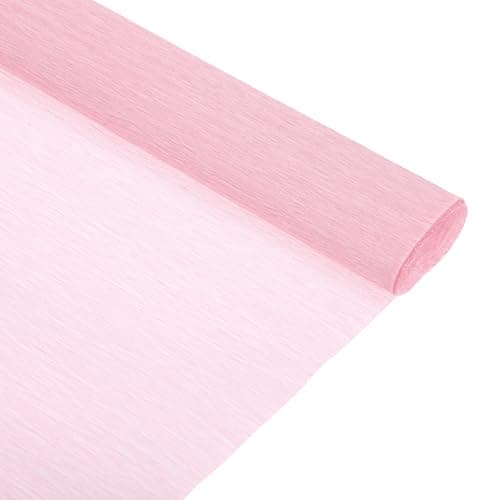 Rebower Crepe Paper Sheets, 20 Inch Wide x 8ft Long, Light Pink, for DIY Art, Paper Flowers, Party Streamers, Gift Wrapping