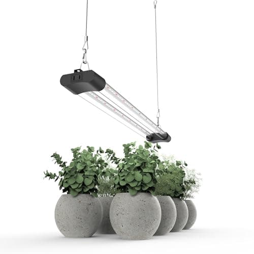 APICDOM LED Grow Light Full Spectrum Light Linkable 5000K Daylight + 660nm Red Indoor Plant Lighting Fixture (2 FT)