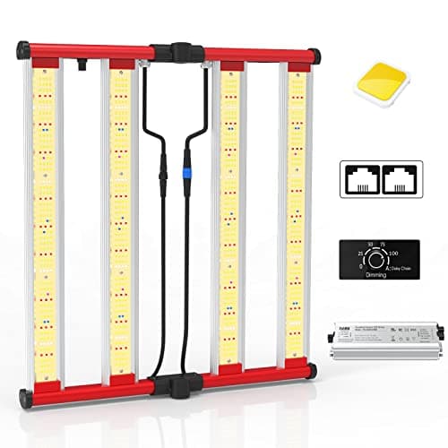 AGLEX 240W LED Grow Lights UV IR Grow Lights for Indoor Plants with 780PCS Diodes Daisy Chain Foldable & Dimmable Full Spectrum Commercial Hydroponic Growing Lamp 3x3/4x4 Grow Tent
