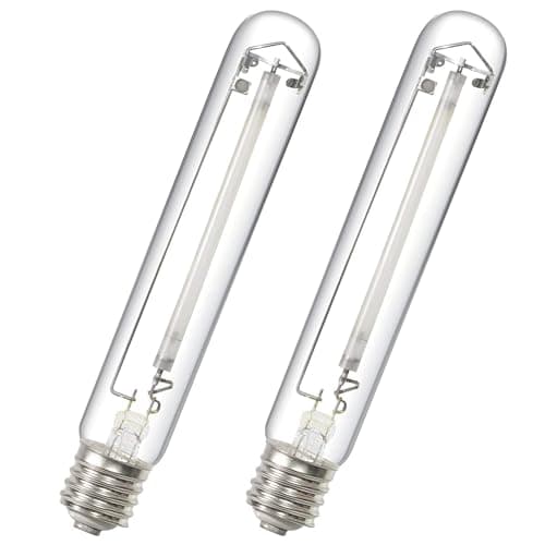 iPower 600W HPS Grow Light Bulb Lamp, Pressure Sodium Bulb Lamp with High PAR Enhanced Red and Orange Spectrums for Plants Growth, CCT 2100K, 2 Pack