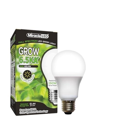 Miracle LED 6.5KK Professional Indoor Grow Light Bulb – 6500K Full Spectrum Replace 150W Grow Bulbs for Vegetables, Herbs, Hydroponics. (1-Pack)
