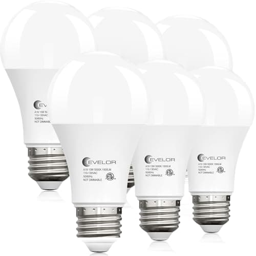 evelor 6-Packs A19 LED Light Bulbs