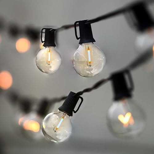 Lampat String Lights, LED 25 Light Bulbs 25Ft G40 Globe String Lights with Bulbs for Indoor/Outdoor Commercial Decor