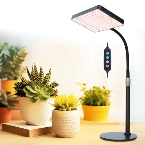 FECiDA Tabletop Grow Lights for Indoor Plants Full Spectrum, Desk Grow Lights for Seed Starting, Bonsai, 4/8/12/16/20 Hr Timer, 208PCS LEDs, 2000 Lumen, Bright Enough, 16"-24" Height Adjustable