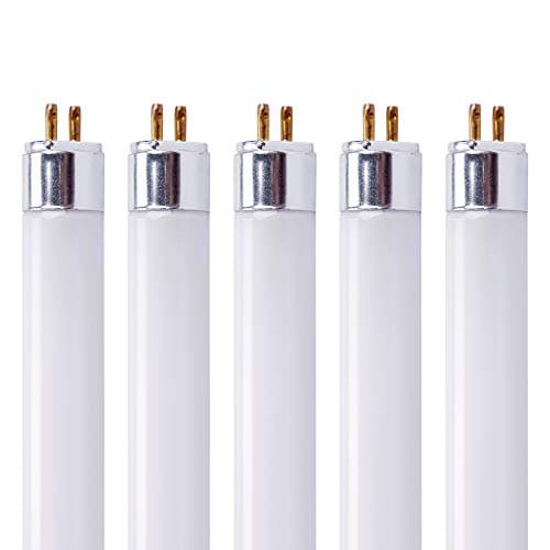 F54T5/865/HO Fluorescent Tube Light Bulb, 46 Inch, 54W, 6500K Daylight, 4200 Lumens, High Output, G5 Bi-Pin Base, 4FT T5 Grow Light Bulbs - 5 Pack