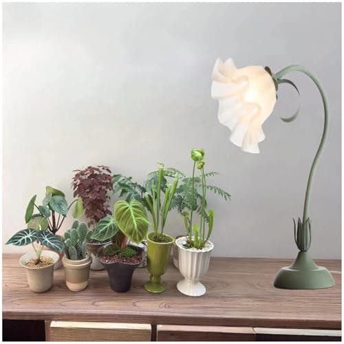 Table Top Grow Light for Indoor Plants – Decorative Desk Plant Light for Succulents Bonsai Cactus, Adjustable Desktop Grow Lights with Base, Cute Office Mini Grow Lamp
