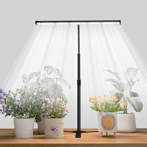 Super-Bright Grow Light for Indoor Plants, 6000K 108LEDs Full Spectrum Plant Lamp with Timer 4/8/12Hrs & Height Extendable for Home Office Desktop Plants, 12V 3A High Power Output for Faster Growth