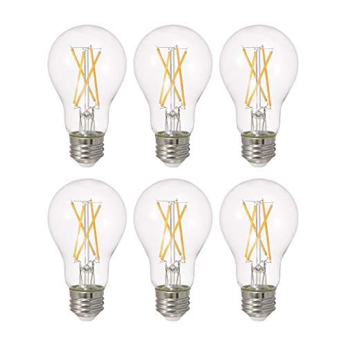 Sylvania Led Truwave Natural Series A19 Light Bulb, 75W Equivalent, Efficient 11W, 1100 Lumens, Dimmable, Clear, 2700K, Soft White - 6 Pack (40807)