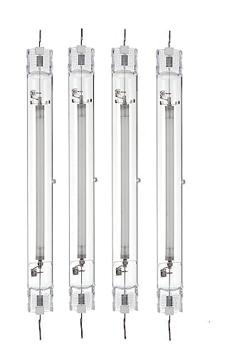 YauldSun Grow Light Bulbs DE HPS 1000W Full Spectrum Double Ended High Pressure Sodium for Indoor Plant Growth lamp High PAR CCT 2100K 4 Pack