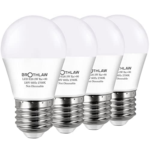 25 Watt Equivalent Light Bulbs, A15 LED Light 3W E26 Base 2700K Warm White Low watt Light Bulbs,Nightstand Light Bulb, Table Lamp Bulb, 4 Pack