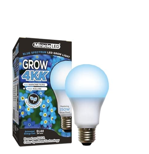 Miracle LED 4KK Professional Indoor Grow Light Bulb – 4000K Blue Spectrum Replace 150W Grow Bulbs for Vegetables, Herbs, Hydroponics. (1-Pack)