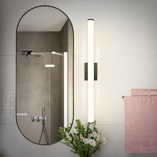 ASD LED 36" Vanity Wall Mount Light Fixture, Linear Bathroom Lighting Bar | 3CCT, Dimmable, Energy Star, ETL Listed | 30W 2100LM 3000-5000K 120V | Long Tube Bath Sconce Over Mirror | Black