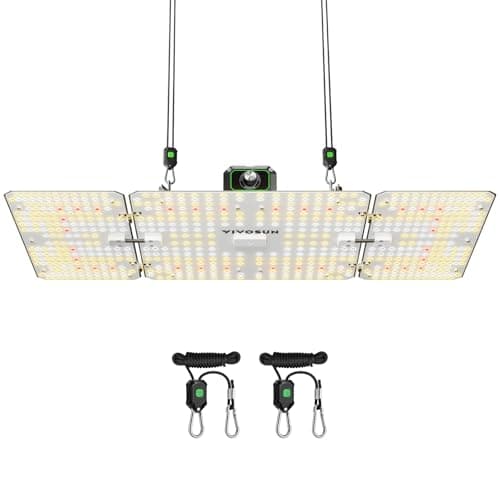 GooingTop LED Grow Light,6000K Full Spectrum Clip Plant Growing Lamp with White Red LEDs for Indoor Plants,5-Level Dimmable,Auto On Off Timing 4 8 12Hrs