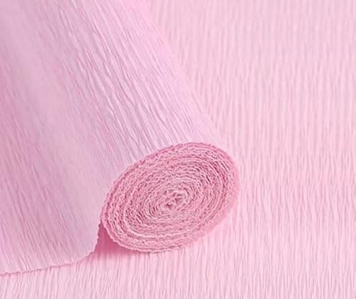 Crepe Paper Roll 8.2ft Long 17 Inch Wide for Wedding Ceremony Various Large Festivals Decoration (Light Pink)