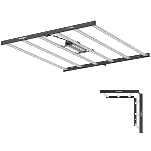 VIVOSUN VSFL6450 Bar LED Grow Light, 645W 6 Bars Plant Grow Light, Foldable & Dimmable, Full Spectrum with UR/FR Light for Indoor Plants