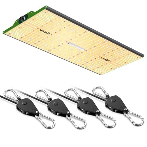 VIPARSPECTRA P2000 LED Grow Lights for Seed Starting Dimming Daisy Chain Grow Lights for Indoor Plants Full Spectrum Plus Retractable Heavy Duty Ratchet Tie Down Straps [4 Pack, 8ft, 75lbs/Pack]