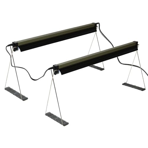 Ferry Morse Indoor Grow Light Fixture with T5 Bulb, Compact Size 24 x 11in., Easy to use and Setup, for Seed Starting, Growing seedlings & cuttings Indoors Plus Connector Cord, 2 Pack