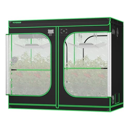 VIVOSUN PRO Grow Tent 4x8 ft, P848 Tents 96"×48"×80" with Thickened 1 inch Poles, Strengthened High Reflective Mylar Oxford Fabric, Extra Hanging Bars & High CFM Kit for Indoor Plant