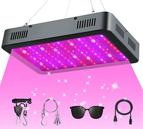 LUYIMIN 1200W LED Grow Light, Full Spectrum Plant Light with Daisy Chain, Grow Lights for Indoor Plants Greenhouse Hydroponic Growing Lamps with Veg Bloom Switch