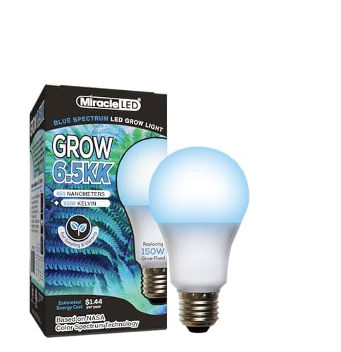 Miracle LED 6.5KK Professional Indoor Grow Light Bulb – 6500K Blue Spectrum Replace 150W Grow Bulbs for Vegetables, Herbs, Hydroponics. (1-Pack)