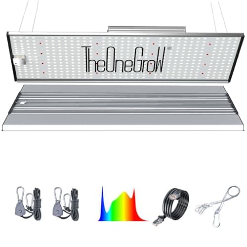 TheOneGrow MA2000 200W LED Grow Light Full Spectrum | Commercial Plant Light Panel with Daisy Chain & Dimming | 2x4ft/4x4ft Coverage for Hydroponic Vegetables & High-Yield Plants