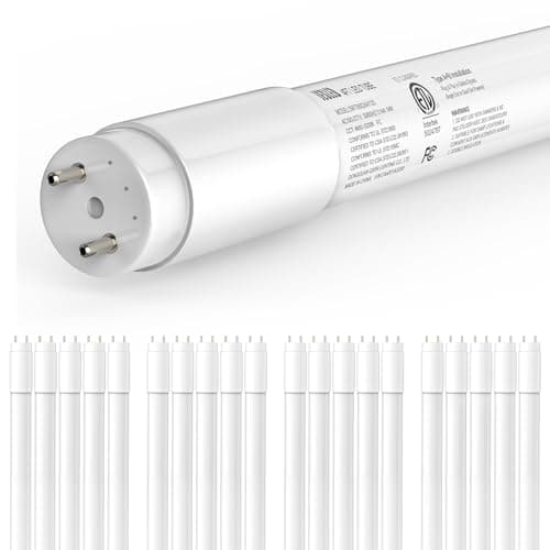 JESLED 20-Pack T8 LED Tube Lights 4Ft, 14W 2450LM 5000K, Single or Double End Powered, Plug and Play or Ballast Bypass, Type A+B 4 Foot T10 T12 Fluorescent Bulbs Replacement, Frosted