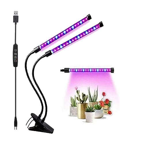 Otryad 40W Grow Light LED Plant Grow Lights Full Spectrum for Indoor Plants, Auto ON Off with 3/9/12H Timer, 9 Dimmable Lightness Clip-On Desk Grow Lamp Bulbs
