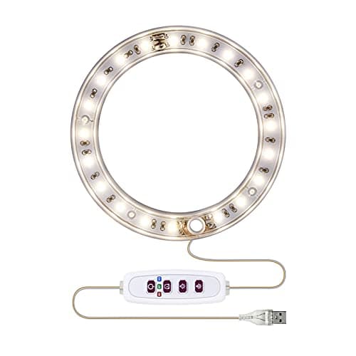 GEZICHTA LED Grow Lights, USB Angel Ring Lamp for Succulents, Height Adjustable(one Head), free size