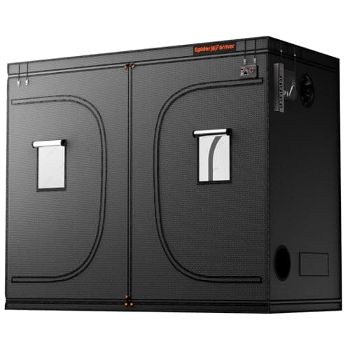 Spider Farmer 8x4 Grow Tent 2025 New, 96"x48"x80", with Hook for Controller and Power Strip, 1680D Thicken Mylar Canvas, Enlarged View Window for Indoor Hydroponic Growing for SF4000, SE5000, G5000
