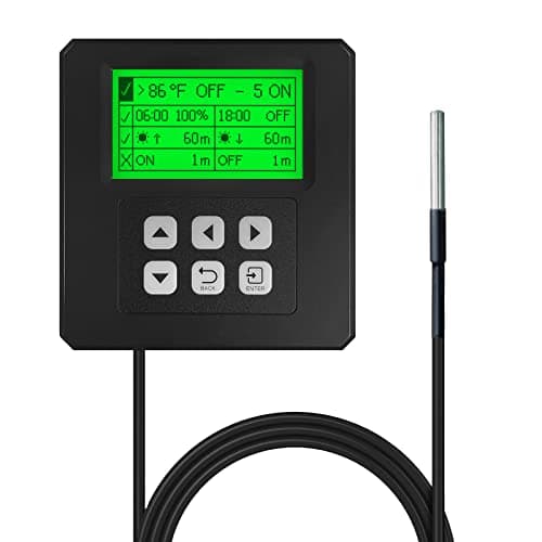 VBR-C100 Grow Light Controller Sunrise Sunset,Timing ON | Off,Power%,Cycle Switch,High Temperature Light Off.RJ11,RJ14.