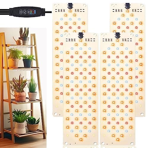Grow Light,40W Ultra-Thin Panel Grow Lights for Indoor Plants,316LEDs Full Spectrum Grow Lights for Under Cabinet Plant, Grow Lamp with 3/9/12H Timer,10 Dimmable Levels for Plants Growing (4pcs)