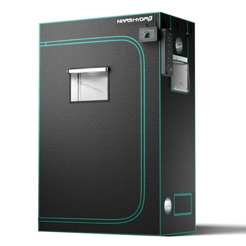 MARS HYDRO 4x2x6 Advanced Grow Tent, 48"x24"x71" High Reflective Mylar 1680D for Hydroponics Indoor Plant Growing, with Observation Window,Floor Tray and Smooth Zipper for TSL2000/SP3000