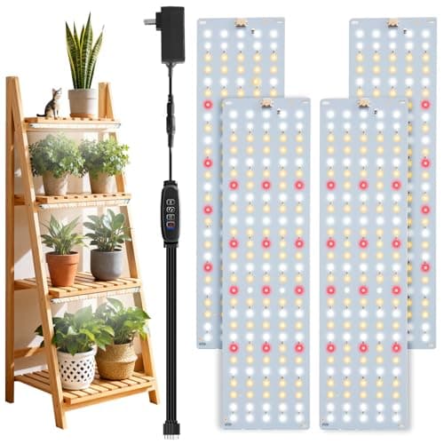 PlantaPulse Grow Lights for Indoor Plants, Ultra-Thin Panel, 540LEDs Full Spectrum, 8/12/16H Timer, 10 Dimmable Levels Plant Lights for Indoor Growing