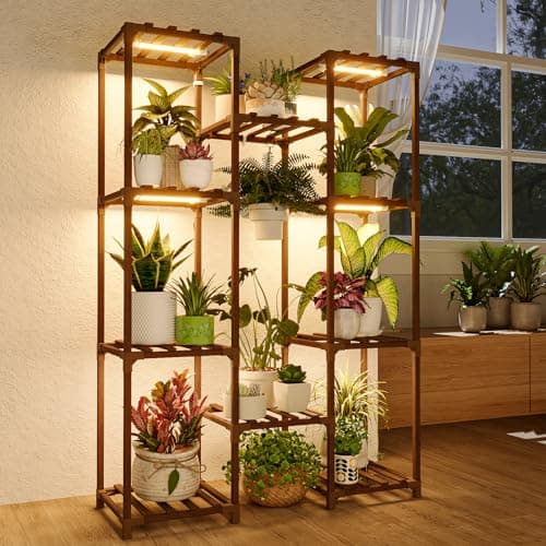 Plant Stand With Grow Lights