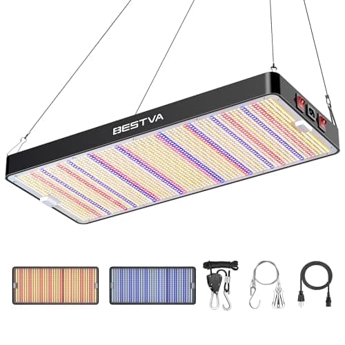 BESTVA DC4000 LED Grow Light, Full Spectrum Grow Lights for Indoor Plants with Veg & Bloom Switches, Quiet Cooling Fan, for Seedling Veg Bloom All Growth Stages