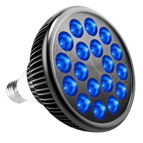 HIGROW LED Aquarium Blue Light Blub, 18W (36W Equivalent) LED Plant Grow Light Bulb with 450-460nm Blue LEDs for Indoor Plants Veg and Aquarium Plants Growing