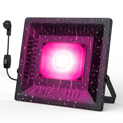 Vcycal Waterproof Plant Light, 150W Outdoor Grow Lights, Full Spectrum LED Grow Light, Height Adjustable, Silent, Heat Dissipation, for Indoor Outdoor Plant Seedling Growing Blooming Fruiting