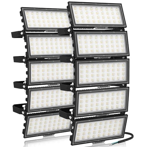 SJHUOUP 1000W Stadium Lights Outdoor LED Flood Light Outdoor 130000LM Super Bright 500W Stadium Flood Light 2Pack 100-277V 6500K Daylight IP67 Waterproof Adjustable Arena Lights for Court