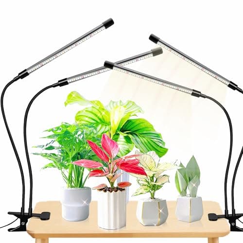 EWITTTI Plant Lights for Indoor Growing,84leds Clip Grow Light, 6500k Grow Lights for Indoor Plants Full Spectrum with Cold Warm Red LEDs,10 Dimmable Levels,Auto On Off Timing 3/9/12h Hrs(2pcs)