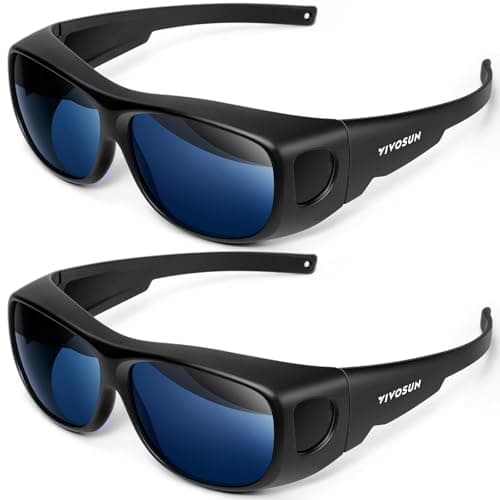 VIVOSUN Grow Room Glasses, Indoor Hydroponics LED Grow Light Glasses, Anti-UV Glasse for Visual Eye Protection, 2pcs