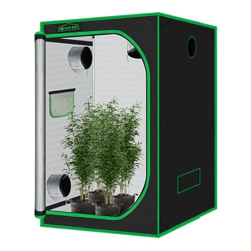 Green Hut 60"x60"x78" 600D Mylar Hydroponic Growing Tent