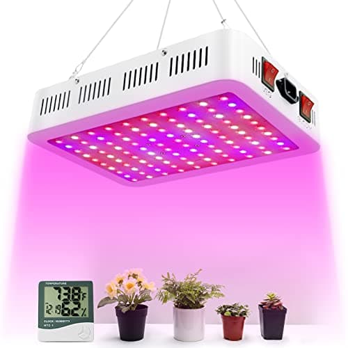 LED Grow Lights, 1000 Watt LED Full Spectrum Sunlike Growing Lamp for Indoor Plant with Daisy Chain Function,Temperature Humidity,Seedling Veg Bloom Three Modes Coverage3.5x3.5ft