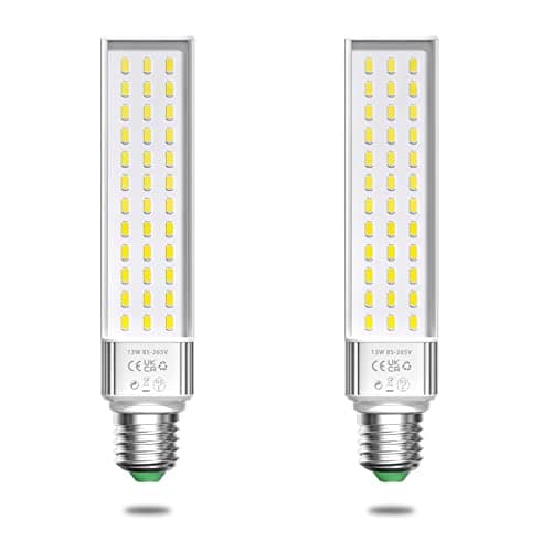 Aluxcia E26 Aquarium Light Bulbs Daylight 5500K,2-Pack(Remove/Bypass The Ballast)