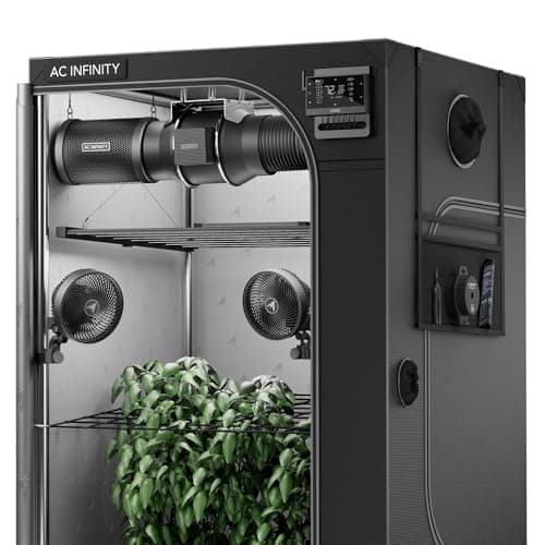 AC Infinity AI Grow System PRO 5x5, 6-Plant Kit w/Self-Learning AI Controller, Dynamic Airflow & LM301H EVO LED Lighting Control, 2000D Mylar Tent w/Lab-Tested Reflectivity, Largest Zippered Window